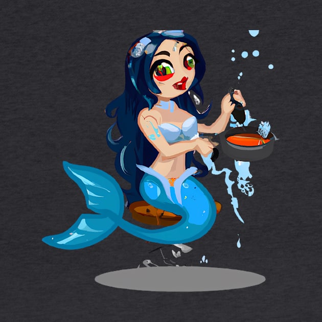 Cooking Mermaid by Dunkel